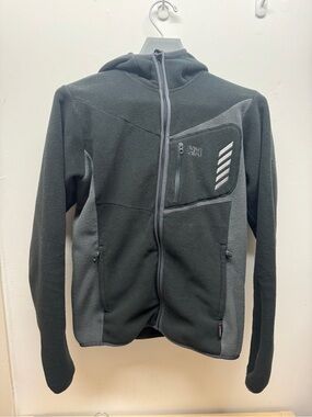 Helly Hansen Black Gray Polartec Fleece Jacket